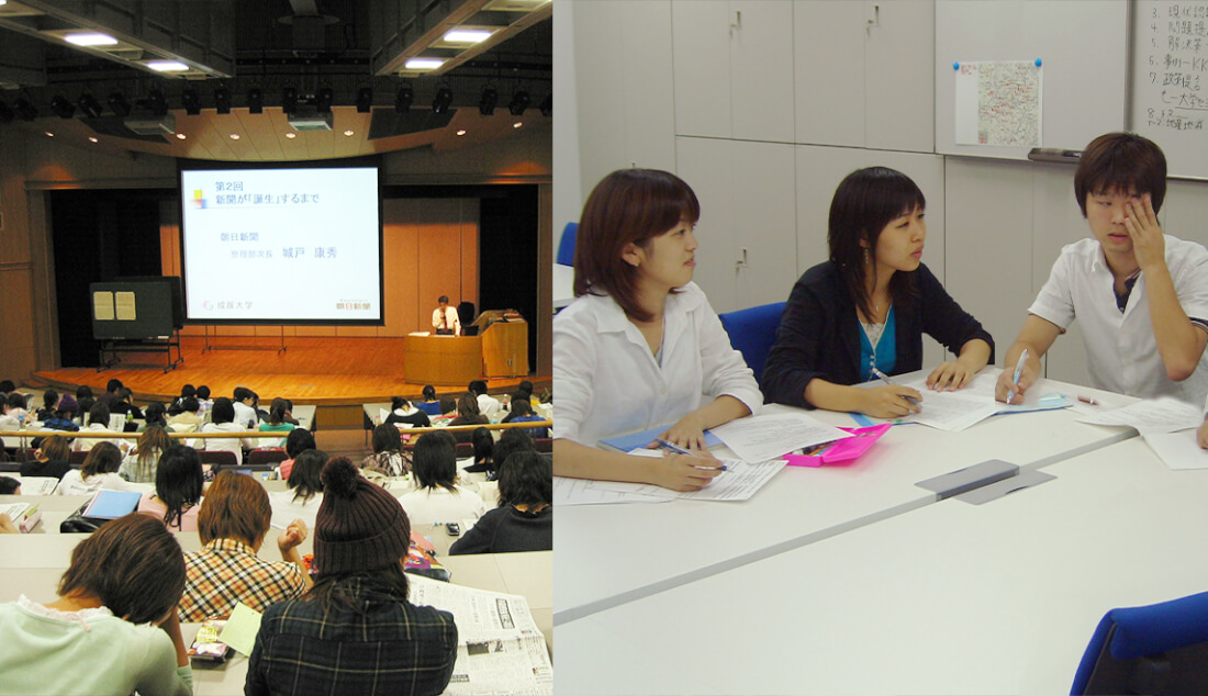 学生ボランティアと産学連携講座